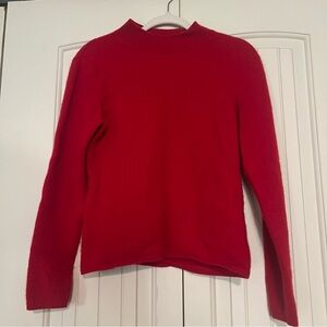 Prive Cashmere Red Women's Mock neck Sweater